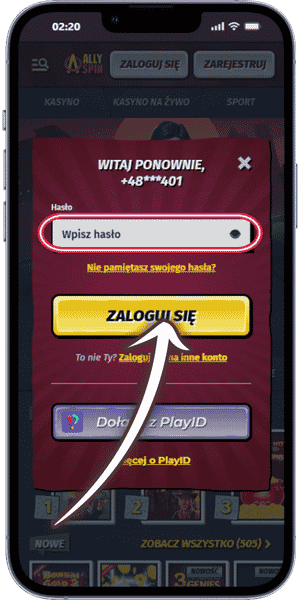 AllySpins Casino Zaloguj się na swoje konto