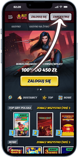 AllySpins Casino Zarejestruj się
